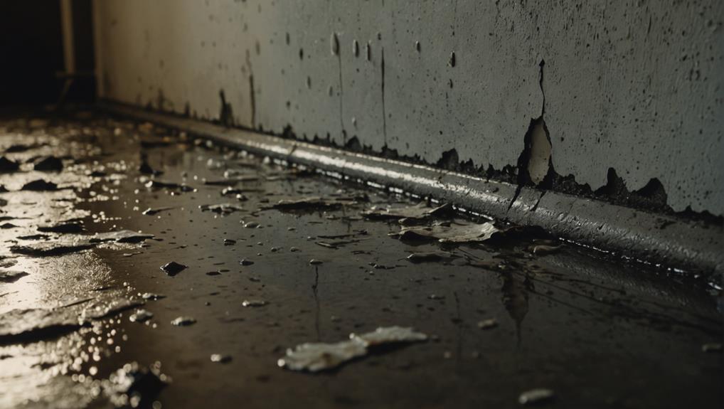 Wet wooden floor with water pooling and surface damage, highlighting moisture-related mold risk and the need for professional mold remediation services.